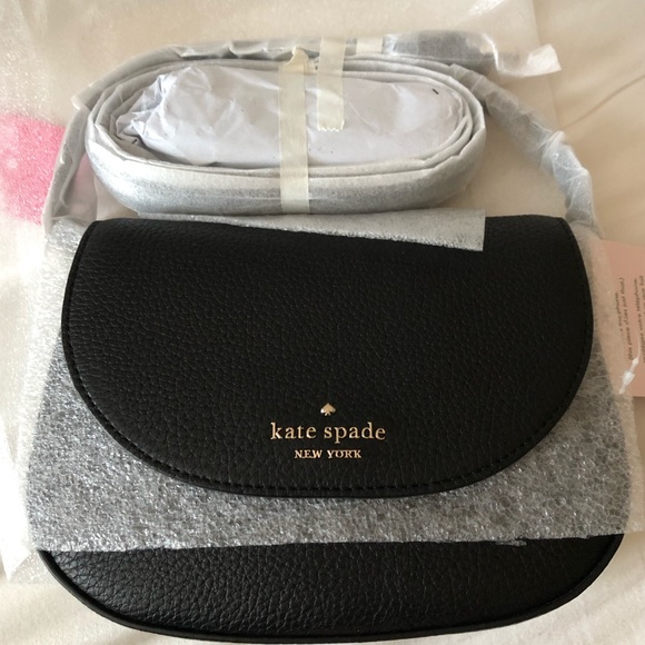 Kate Spade Black Leila Mini Flap Crossbody Bag - Picture 10 of 12